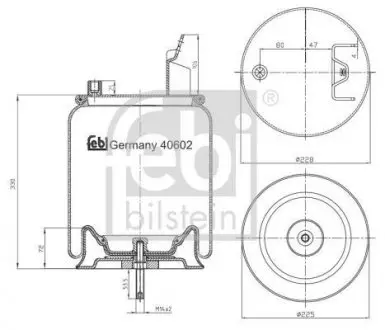 Пневмоподушка FEBI BILSTEIN 40602