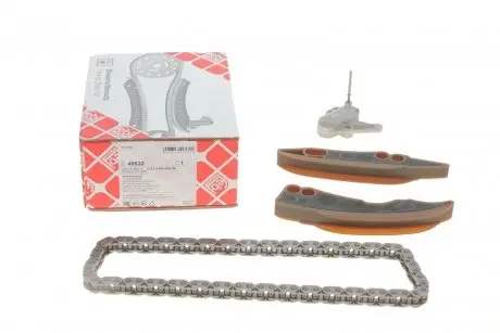 Комплект цепи ГРМ BMW 3 (E90/E91/E92/E93/F30/F80/F31) (N57 D30 C) 05- (72 звеньев) (симплекс) (с покрытием TRITAN®) FEBI BILSTEIN 49532