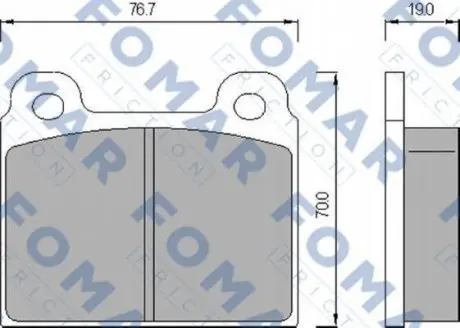Колодки гальмівні дискові FOMAR FO 463481