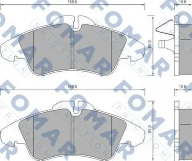 Колодки гальмівні дискові FOMAR FO 627281