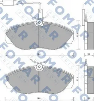 Колодки гальмівні дискові FOMAR FO 629481