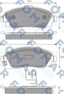 Колодки гальмівні дискові FOMAR FO 783481