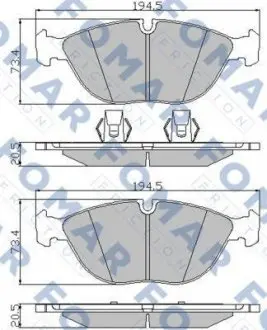 Колодки гальмівні дискові FOMAR FO 922281