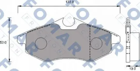 Колодки гальмівні дискові FOMAR FO 924581