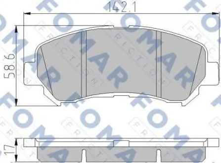 Колодки гальмівні дискові FOMAR FO 933681