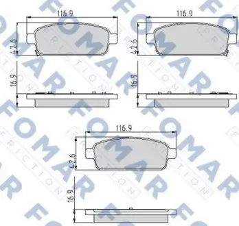 Колодки гальмівні дискові FOMAR FO 936481