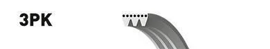 Ремінь Gates 3PK828