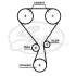 Комплект ГРМ Citroen C1/C3/C4/Peugeot 2008/208/301 1.2 12-(118x16) Gates K02T360HOB (фото 2)