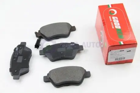 Тормозные колодки передние Doblo 01- (Bosch) (122.8x53.6) с датчиком GOODREM RM0154