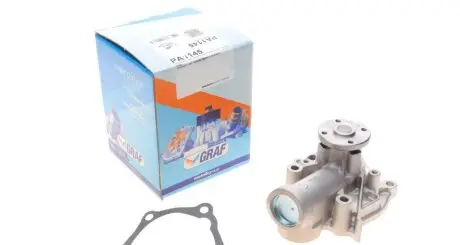 Насос воды Mitsubishi Lancer VII/Outlander I 2.4/2.4 4WD 03-07/Galant VII 2.4 03- (8 лоп) GRAF PA1145