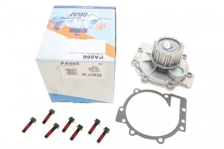 Насос воды Volvo S90/V90 2.5/2.9 97-98/960 2.9 94-96 (14z) (R/B) (7 лоп) GRAF PA666