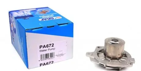 Насос воды Fiat Doblo 1.9D/JTD 01-/Opel Astra H/Vectra C/Zafira B 1.9CDTI 04-10 (B/B) (7 лоп.) GRAF PA672