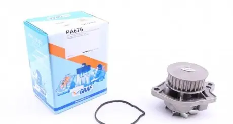 Насос воды Seat Corodba/Ibiza/VW Caddy/Polo 1.0i/1.4 96-02 (27z) (B/B) (7 лоп) GRAF PA676