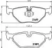 Тормозные колодки зад. BMW 5 (E39) 96-03 HELLA 8DB355007-981 (фото 2)