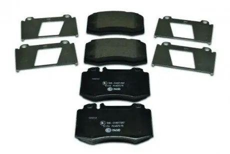 Тормозные колодки дисковые комплект; передн. HELLA 8DB355008691