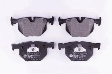 Колодки гальмівні дискові комплект; задн. HELLA 8DB355009331
