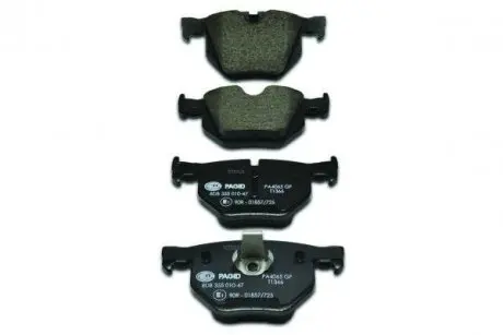 Тормозные колодки зад. BMW 5(E60)/5(E61)/6(E63)/6(E64) 2.0/3.0D 01-10 HELLA 8DB355010471