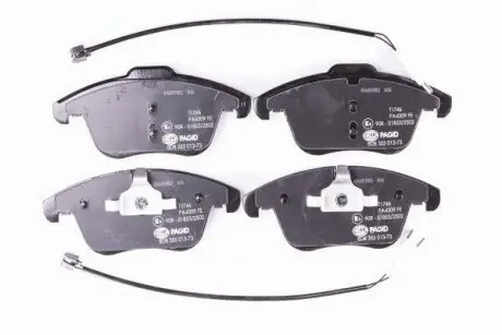 Тормозные колодки дисковые комплект; передн. HELLA 8DB355013731