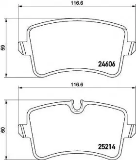 Тормозные колодки задние A6 10- HELLA 8DB355016-061