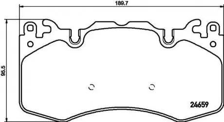 Гальмівні колодки пер. Range Rover 09- (brembo) HELLA 8DB355016151
