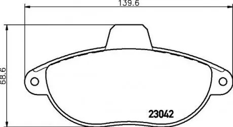 Тормозные колодки пер. Jumpy/Scudo/Expert 96- (Bendix) HELLA 8DB355019-251