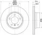 Тормозной диск перед. E60/E61 03-10 Pro HELLA 8DD355109-901 (фото 1)