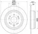 Тормозной диск зад. Accord VIII 08- 2.0-2.4 305mm HELLA 8DD355116-111 (фото 1)