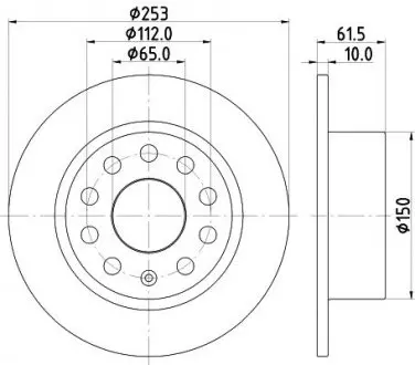 Диск гальмівний HELLA 8DD355132281