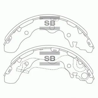 Колодки тормозные барабанные SANGSIN Hi-Q (SANGSIN) SA155