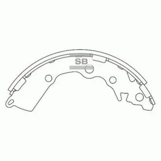 Комплект тормозных колодок из 4 шт. барабанов Hi-Q (SANGSIN) SA156