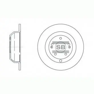 Диск гальмівний Hi-Q (SANGSIN) SD1072