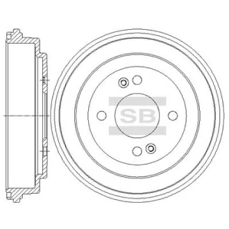 Барабан гальміний (кратно 2) Accent III (05-) (D=243,2mm) HI-Q Hi-Q (SANGSIN) SD1094