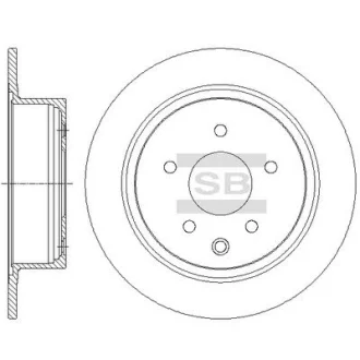 Диск гальмівний (кратно 2) задній Nissan Juke (10-) (D=291.6mm) HI-Q Hi-Q (SANGSIN) SD3052