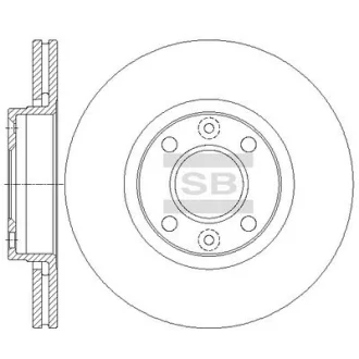 Диск гальмівний (кратно 2) передній (вентильований) Renault Captur 0.9 (13-) (D=257.8mm) HI-Q Hi-Q (SANGSIN) SD3069