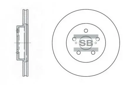 Диск гальмівний Hi-Q (SANGSIN) SD4001