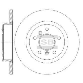 Диск гальмівний (кратно 2) задній Nissan Qashqai J11 (13-) (D=289.5mm) HI-Q Hi-Q (SANGSIN) SD4252