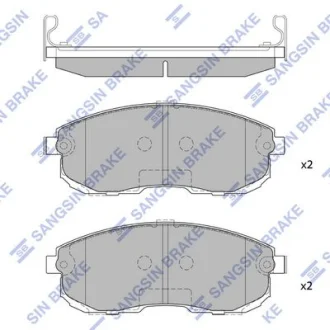 Колодки гальмівні передні Nissan Maxima (00-), Infinity G35 AWD (06-) (SP1107-FA) HI-Q Hi-Q (SANGSIN) SP1107FA