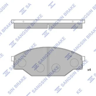 Колодки гальмівні передні Toyota Hi-Lux HI-Q Hi-Q (SANGSIN) SP1121