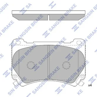 Колодки гальмівні передні Hyundai Genesis (12-) HI-Q Hi-Q (SANGSIN) SP1206
