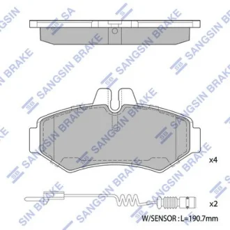 Колодки гальмівні задні MB Sprinter (903) (-06) HI-Q Hi-Q (SANGSIN) SP1278