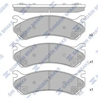 Гальмівні колодки, дискові Hi-Q (SANGSIN) SP1298