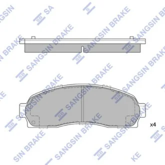 Колодки гальмівні передні Ford Explorer (-06), Pontiac Torrent (06-) HI-Q Hi-Q (SANGSIN) SP1369