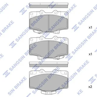 Колодки гальмівні передні Toyota 4Runner (-01) HI-Q Hi-Q (SANGSIN) SP1420
