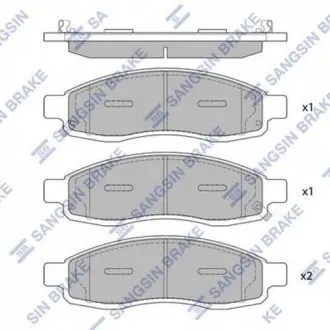 Комплект гальмівних колодок з 4 шт. дисків Hi-Q (SANGSIN) SP1455