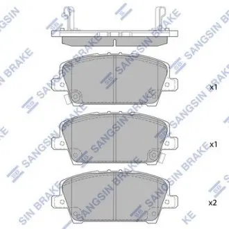 Колодки тормозные дисковые Hi-Q (SANGSIN) SP1569