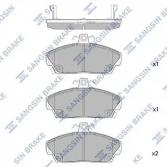Комплект гальмівних колодок з 4 шт. дисків Hi-Q (SANGSIN) SP1571