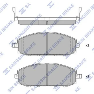 Колодки гальмівні передні Nissan Patrol V (Y61) (-11) HI-Q Hi-Q (SANGSIN) SP1599