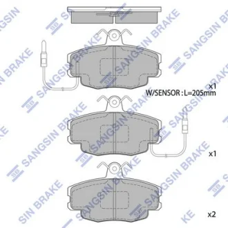 Колодки гальмівні передні Renault Clio I HI-Q Hi-Q (SANGSIN) SP1668
