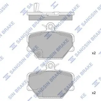 Комплект гальмівних колодок з 4 шт. дисків Hi-Q (SANGSIN) SP1674