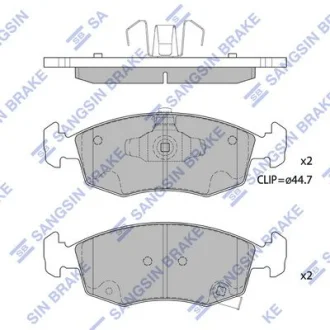 Колодки гальмівні передні Fiat 500 (12-) HI-Q Hi-Q (SANGSIN) SP1697